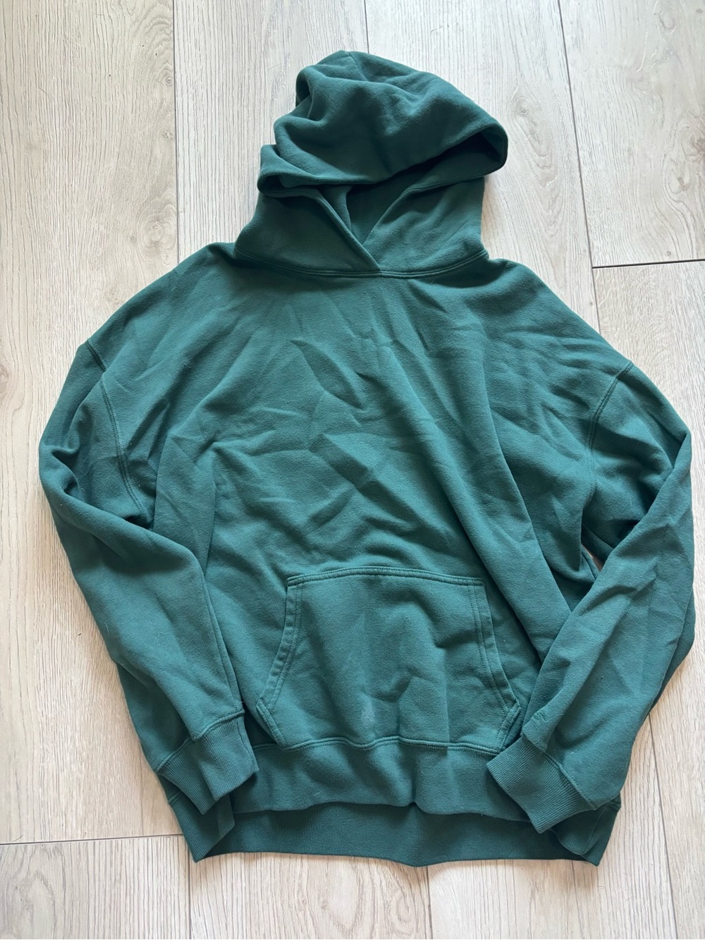 Women’s Forest Green Hooded Pullover Sweatshirt